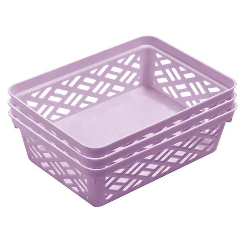 3-Pack Purple Brickor Storage Trays Small | At Home
