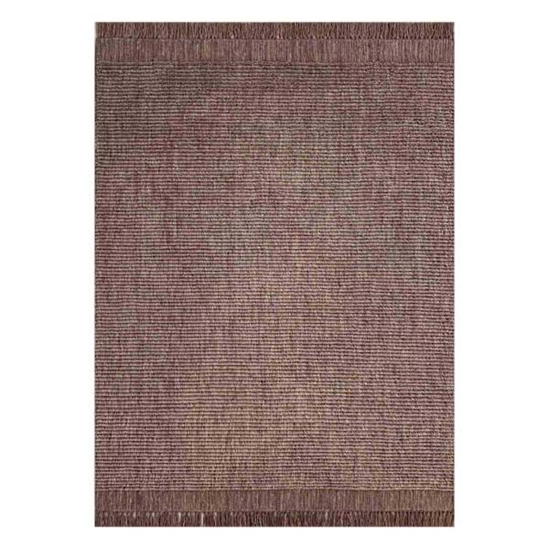 (A486) Found & Fable Ava Red Loomed Area Rug, 5×7