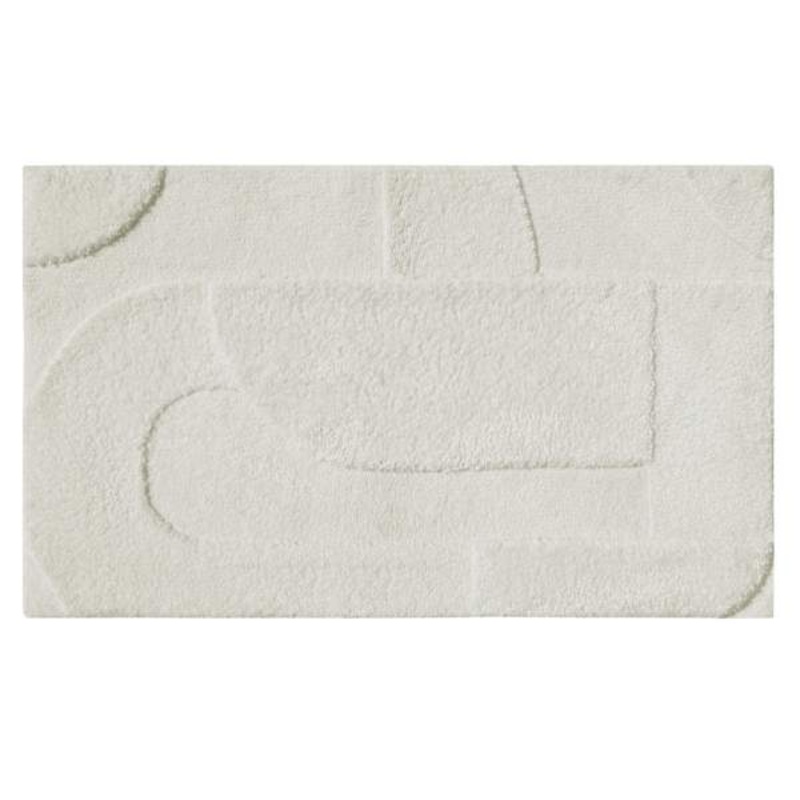 (B884) Crosby St. Ivory High-Low Accent Rug, 27×45