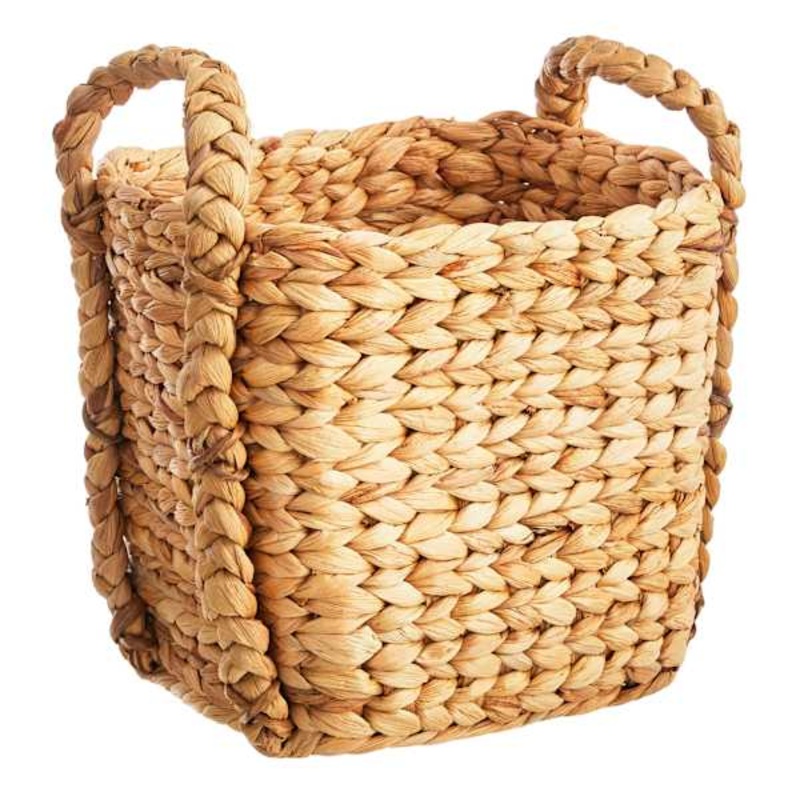 Braided Arrow Weave Rectangle Storage Basket, Small