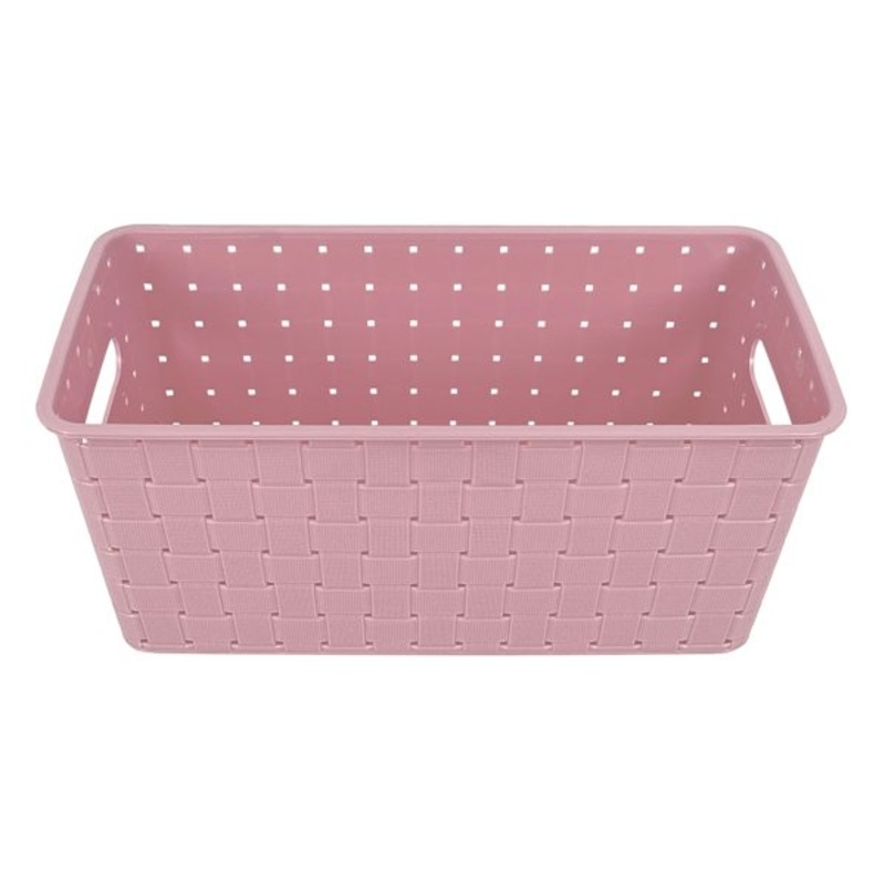 Tiny Dreamers Strap Design Weave Basket, Strawberry Cream