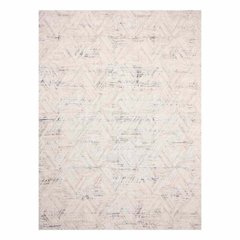 (B593) Ivory Boulder Diamond Area Rug, 9×12
