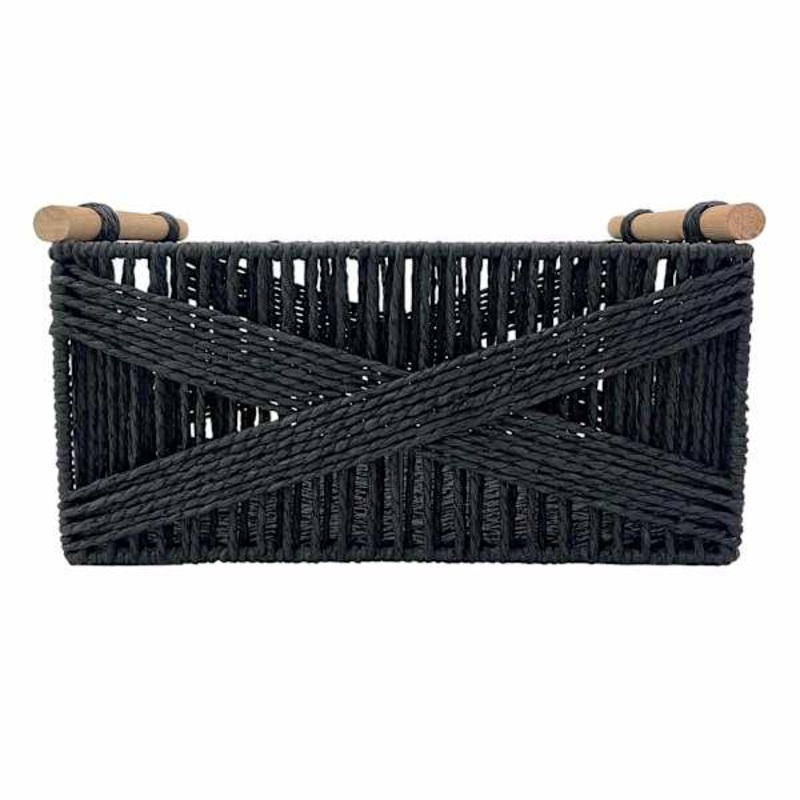 Black Paper Rope Basket, Small