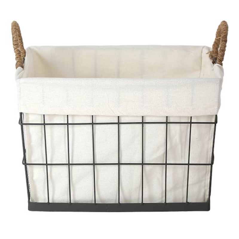 Lined Rectangle Wire Storage Basket Extra Large | At Home