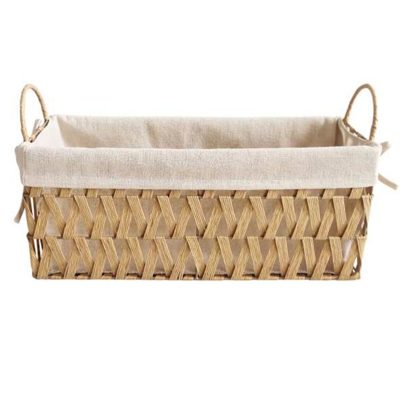 Small Natural Wicker Rectangle Storage Basket | Chevy | Home Organization | At Home