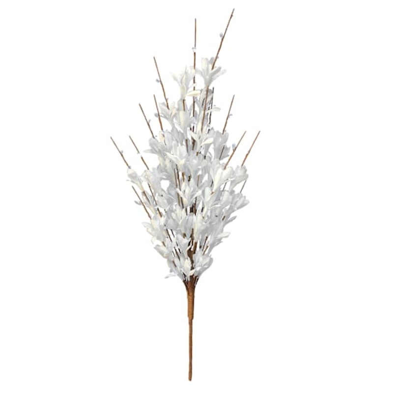 White Forsythia Cluster Floral Stem, 23″