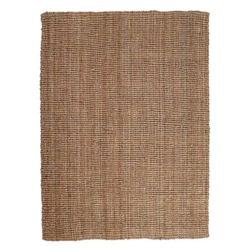 (B181) Jute Boucle Woven Area Rug, 7×9