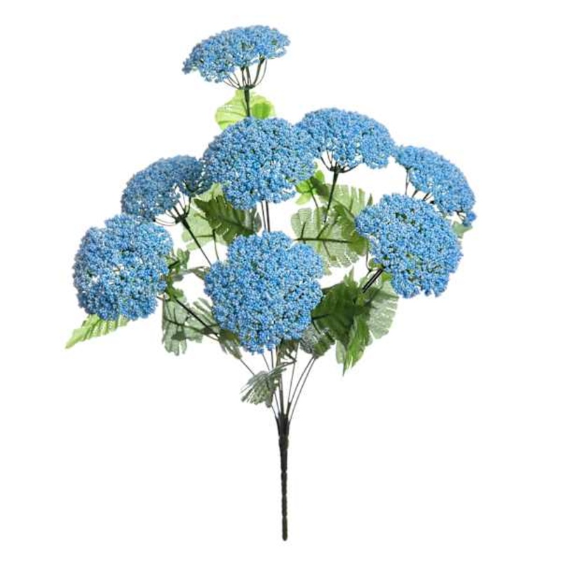 Blue Queen Anne’s Lace Floral Spray, 18″
