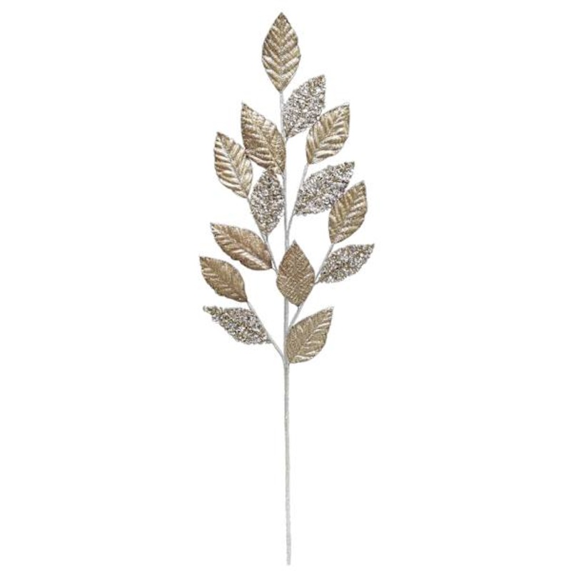 Champagne Leaves Stem 34″ | Elegant Holiday Floral | At Home