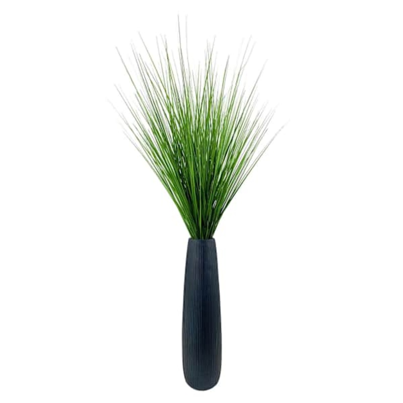Onion Grass Bundle with Black Magnesia Planter, 44″