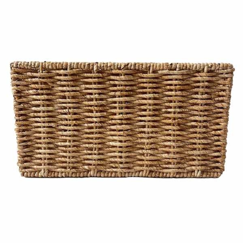 Vanilla Rectangle Wicker Storage Basket, Large