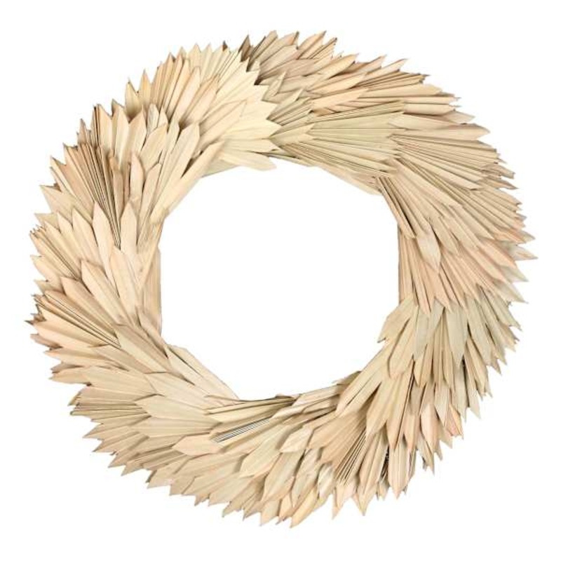 Wooden Palm Wreath, 20″