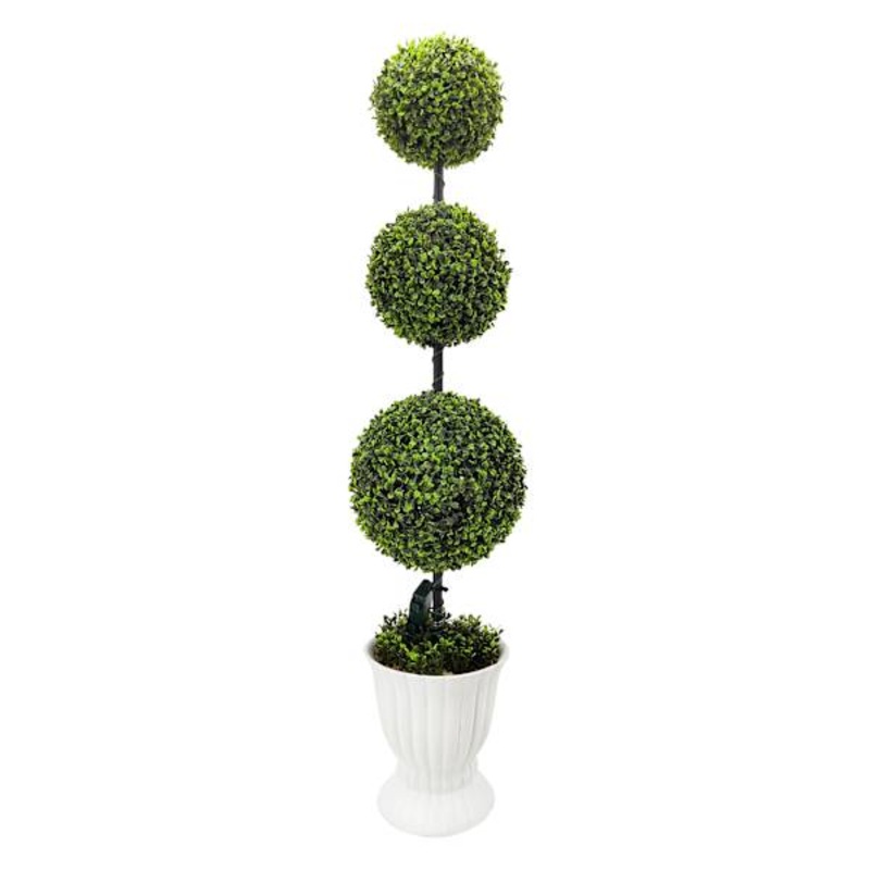 Providence Pre-Lit Boxwood Topiary Tree, 48″