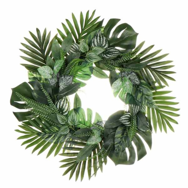 Rainforest Leaves Wreath, 22″