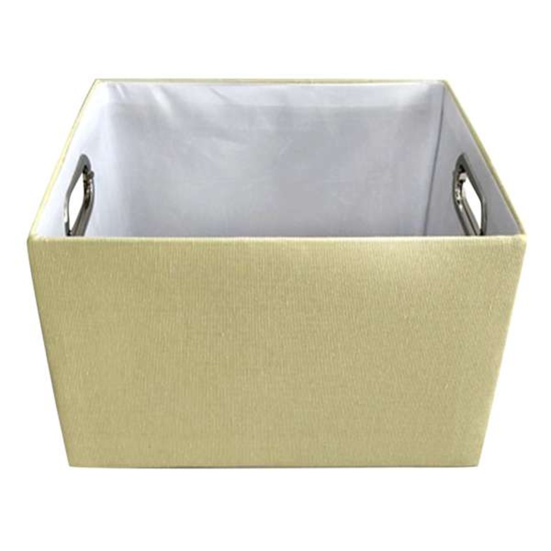 Tiny Dreamers Popcorn Yellow Rectangle Fabric Storage Basket, Small