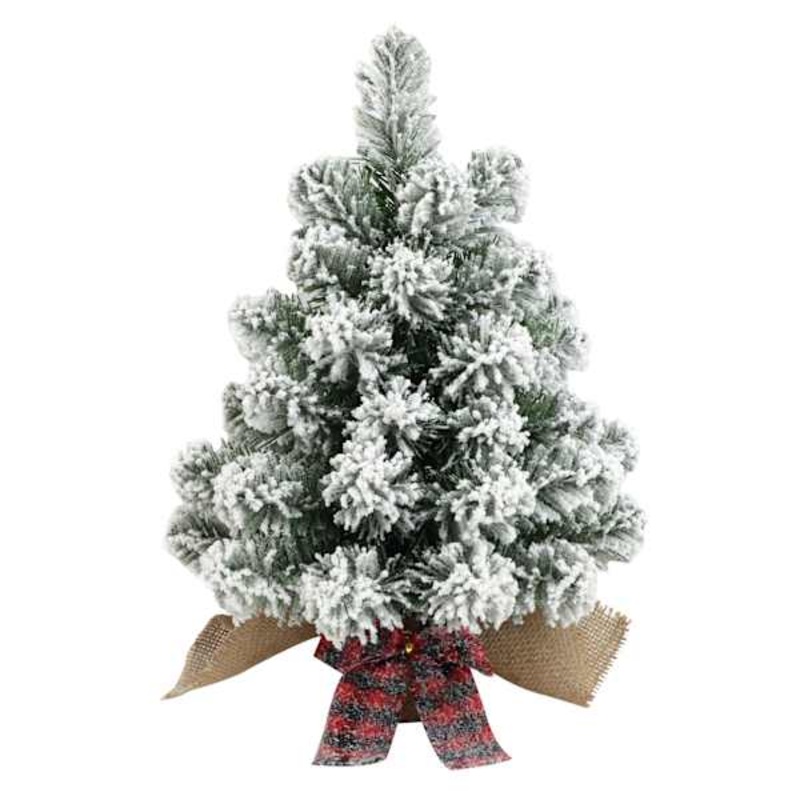 16In Flocked Lupi Mini Tree