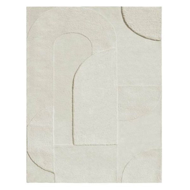 (B884) Crosby St. Ivory High-Low Area Rug, 8×10