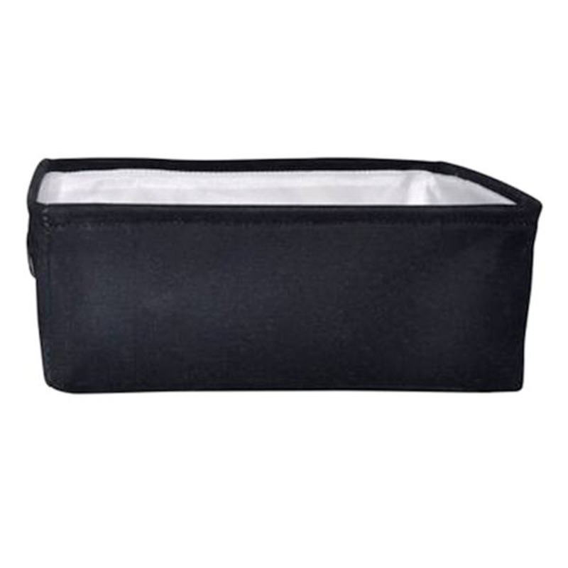 Black Rectangle Fabric Storage Basket, Small