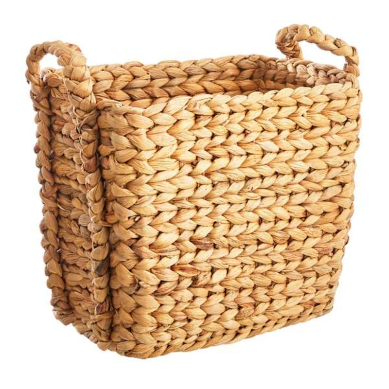Braided Arrow Weave Rectangle Storage Basket, Medium