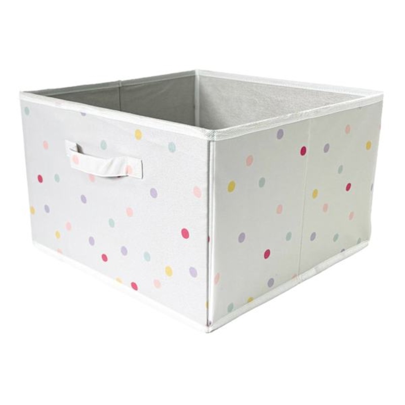 Dot Pattern Fabric Basket L