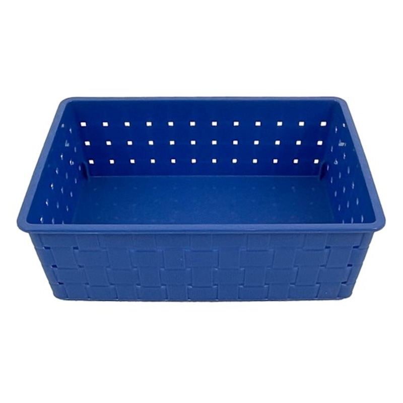 Kids Blue Strap Weave Storage Basket 7.8×5.6 | At Home