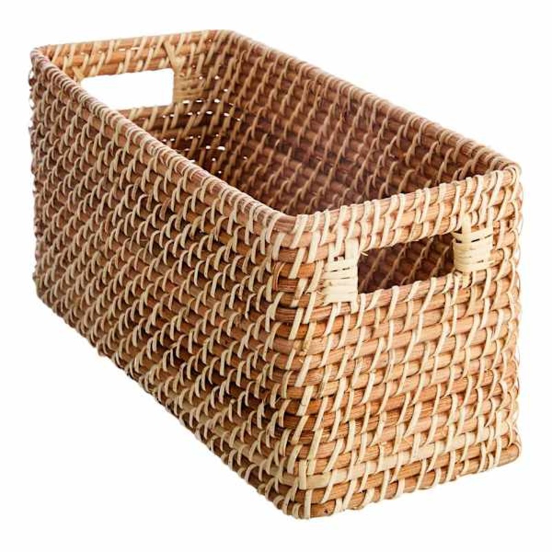 REAL SIMPLE Rattan Tank Basket