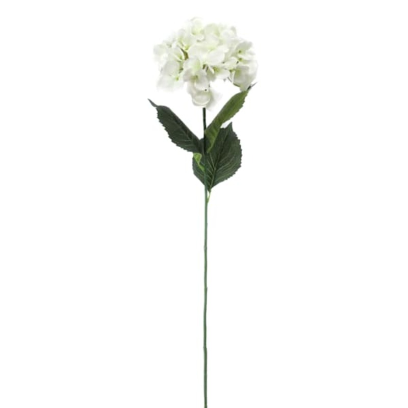 White Hydrangea Floral Stem, 29″
