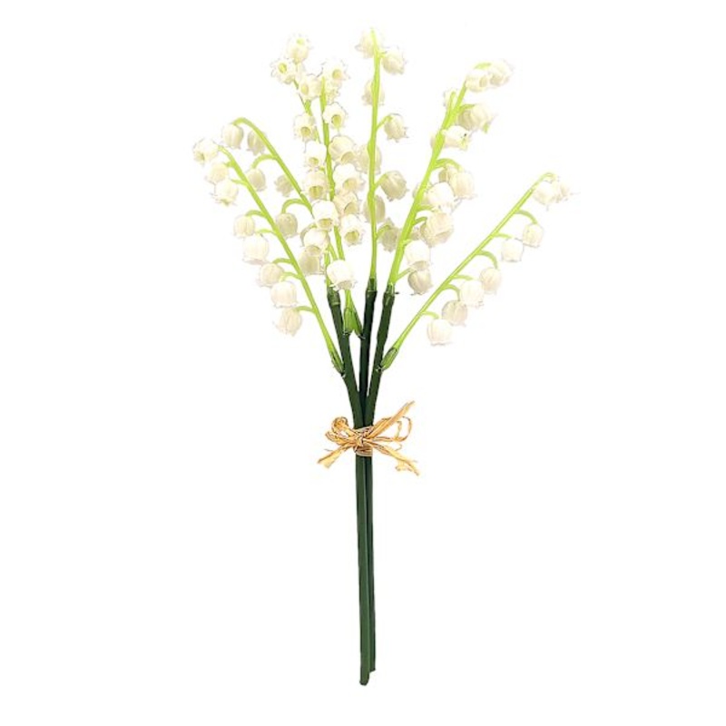 Willow Crossley White Lily of The Valley Floral Bundle, 10″