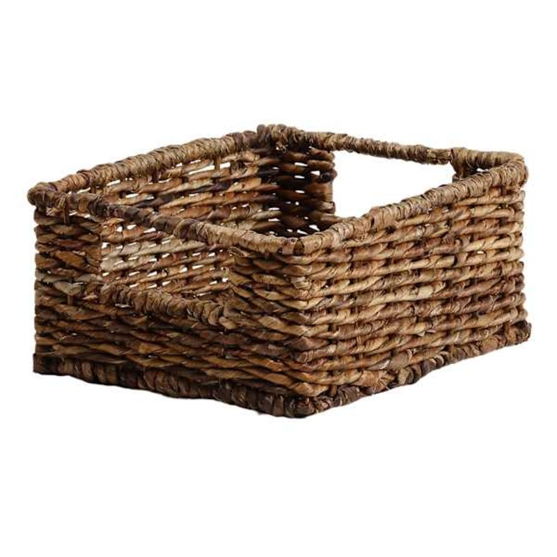 Woven Abaca Under Bed Storage Basket, Small