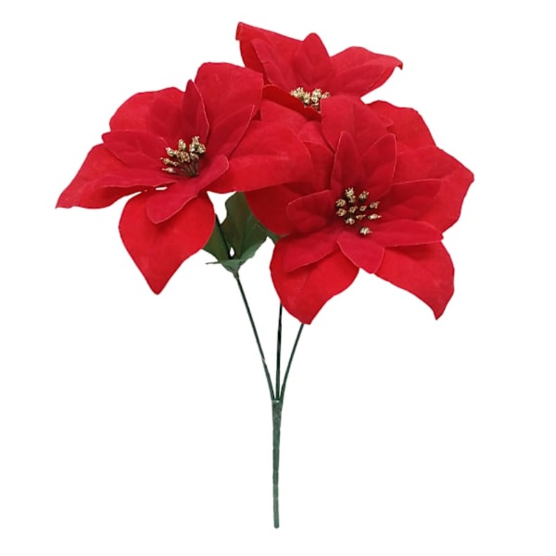 3-Pack Red Poinsettia Bush, 12.5″