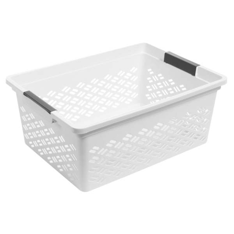 White Brickor Stacking Basket, Large
