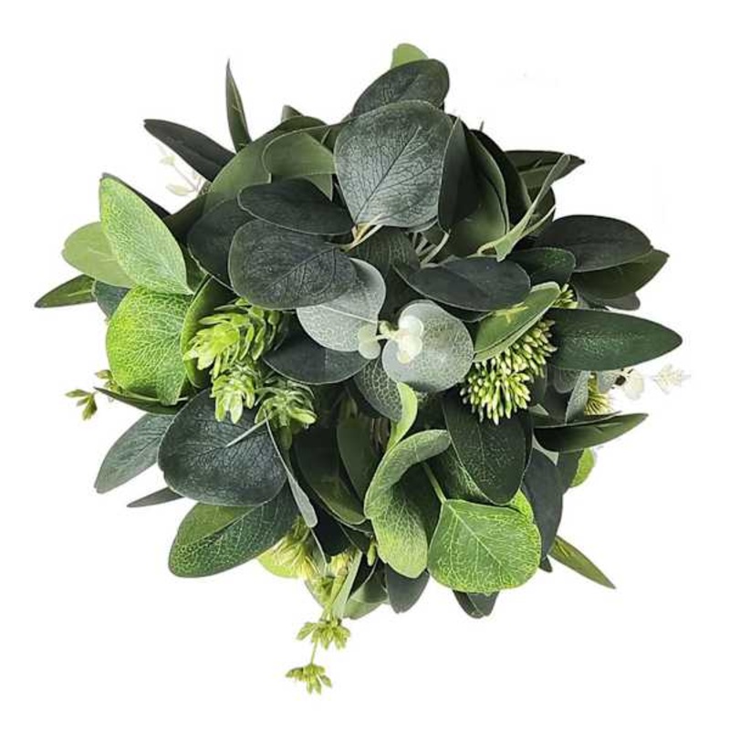 Eucalyptus Kissing Ball with Jute Hanger, 8″