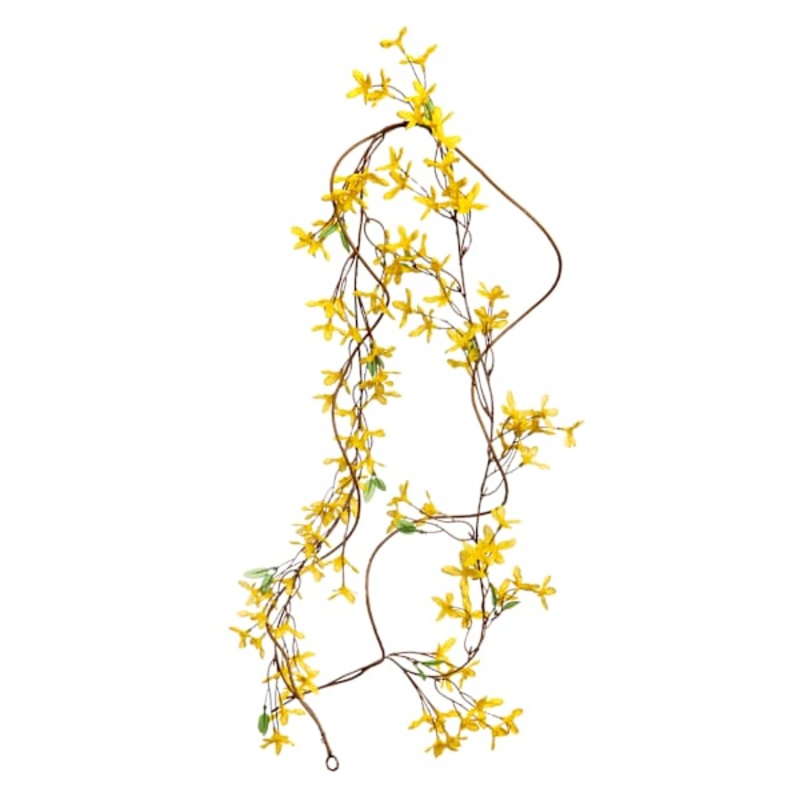 Hanging Yellow Forsythia Floral Garland, 72″