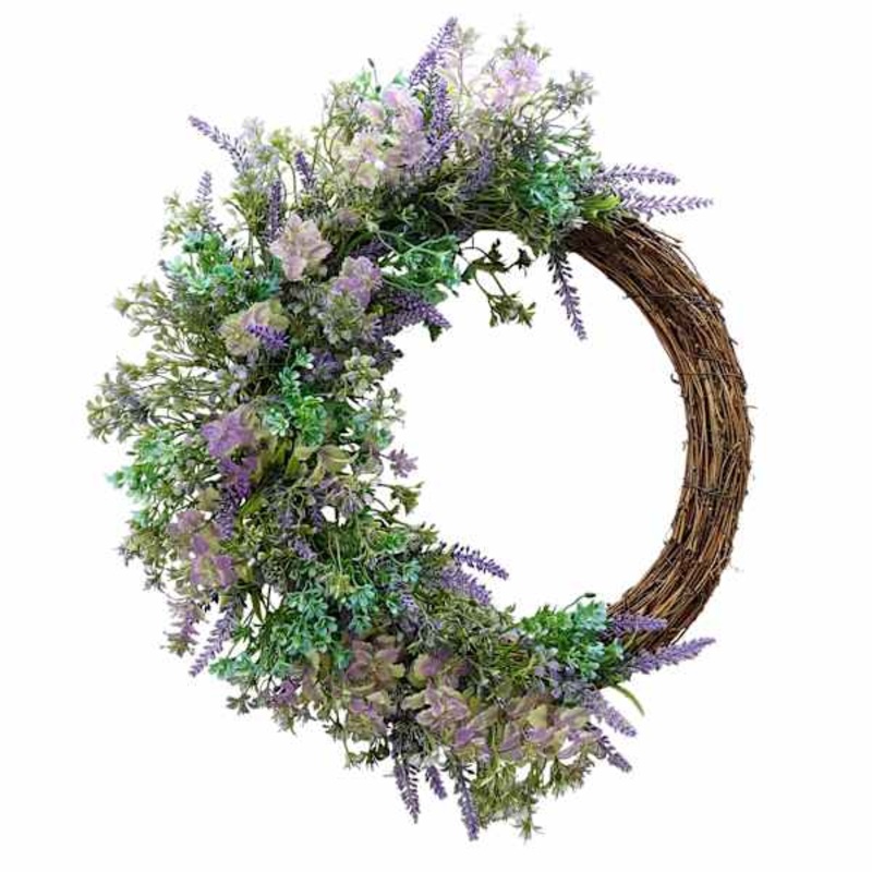 Lavender Half Wreath, 20″