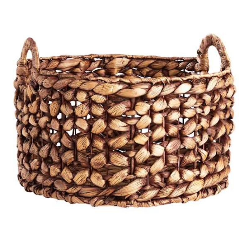 Providence Melia Dark Brown Flower Storage Basket, Small