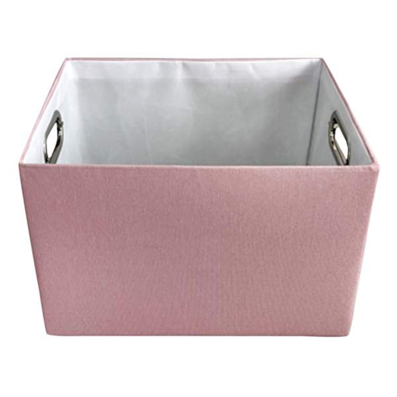 Tiny Dreamers Strawberry Cream Rectangle Fabric Storage Basket, Small
