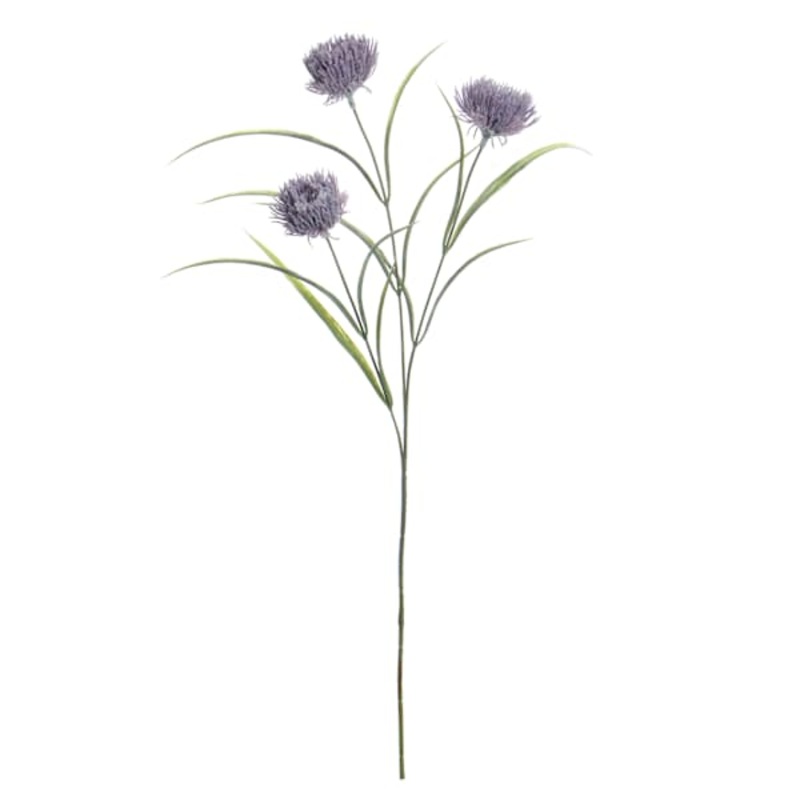 3-Bulb Purple Thistle Floral Spray, 28″