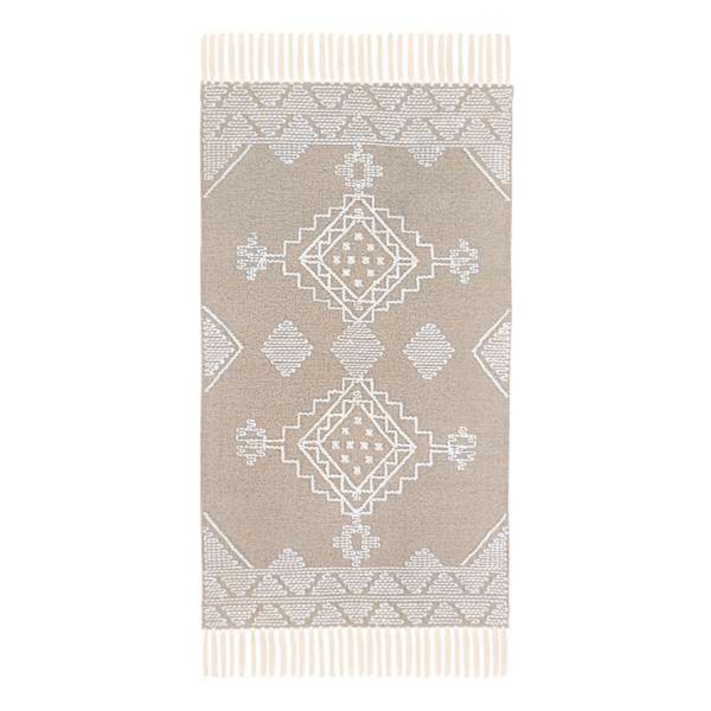 (B710) Found & Fable Goa Tan Medallion Accent Rug, 3×5