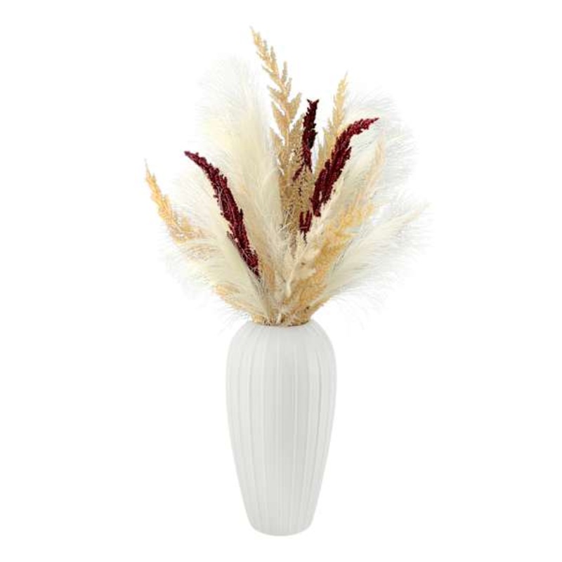 Crosby St. Dried Pampas Grass in Ceramic Vase, 24″