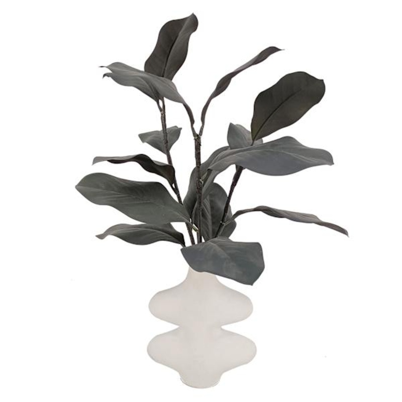 Crosby St. Greenery with White Vase, 19″