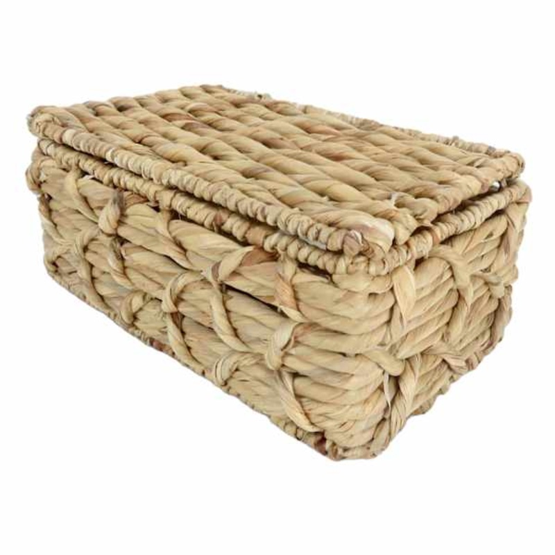 Found & Fable Kai Triple X Twist Lidded Storage Basket, Small