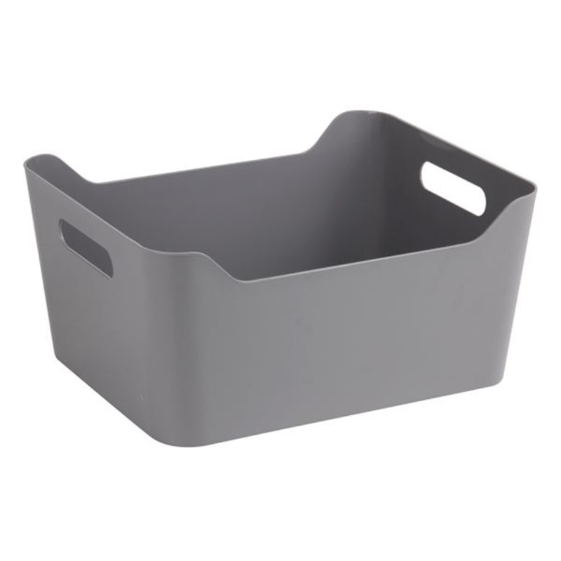 Grey Storage Bin, 15l