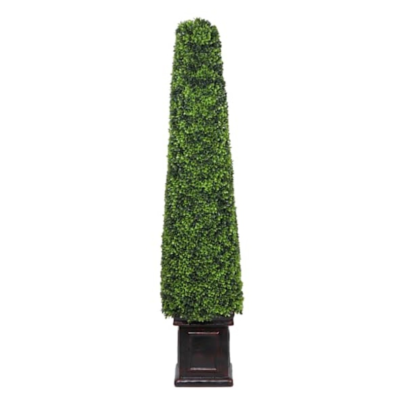 Pyramid Boxwood Topiary Tree, 48″