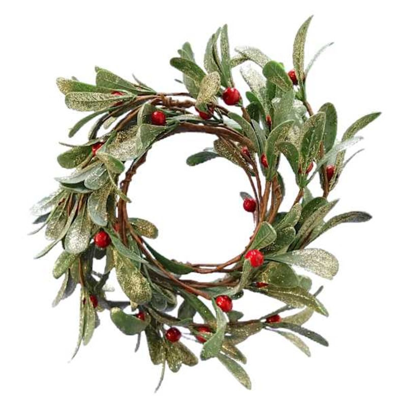 Red Berry and Leaf Coiled Garland 5′ | Garlands | At Home
