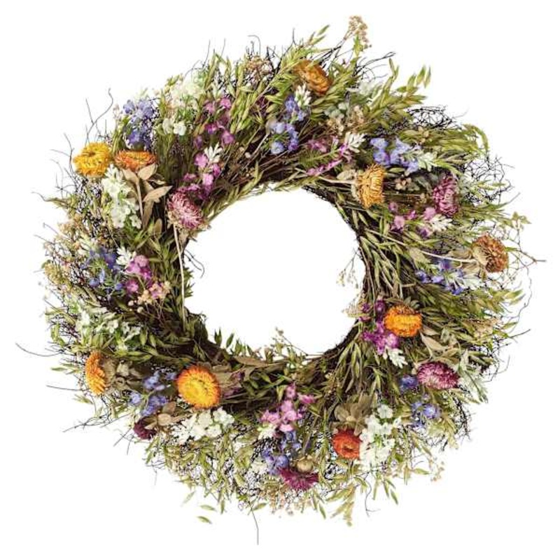 Willow Crossley Mixed Dried Floral Wreath, 22″