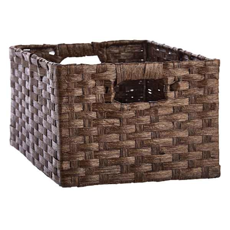 Brown Paper Rope Rectangle Storage Basket Large | At Home