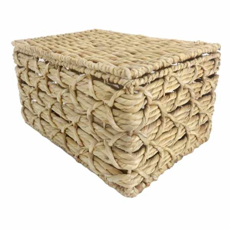 Found & Fable Kai Triple X Twist Lidded Storage Basket, Large
