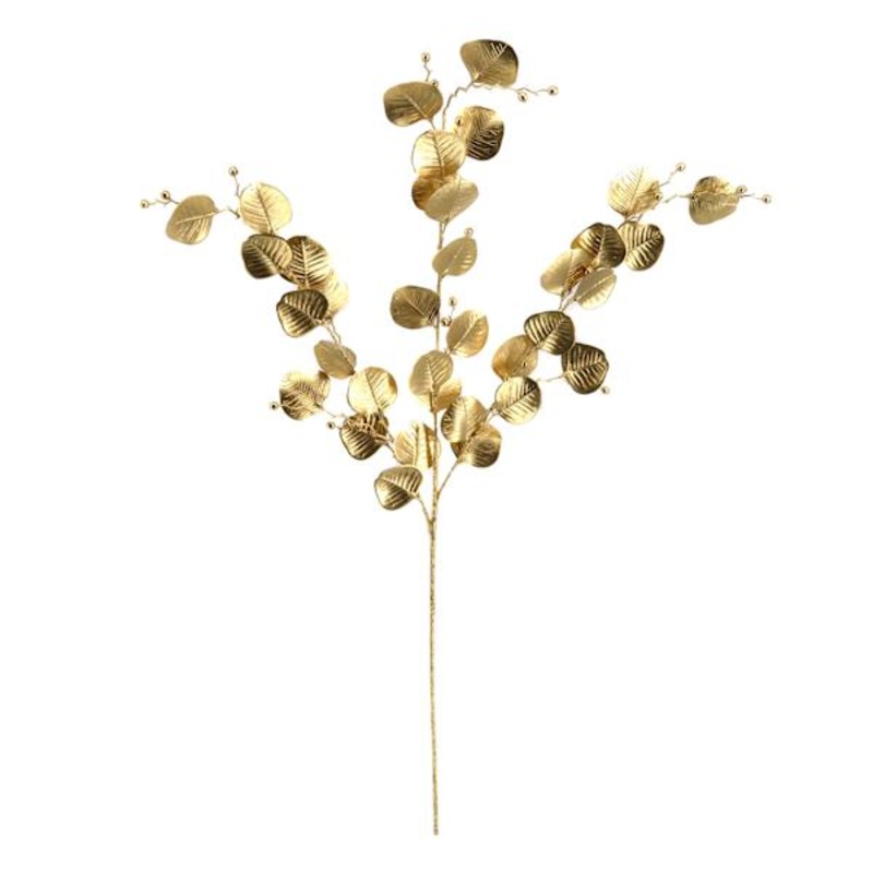 Gold Metallic Eucalyptus Spray, 31″