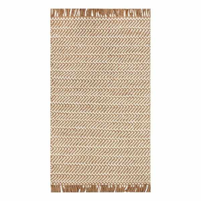 (B821) Crosby St. Moore Natural Herringbone Accent Rug, 3×5