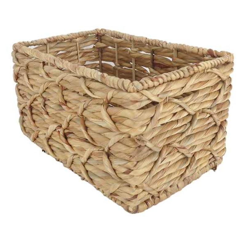 Found & Fable Kai Tall X Weave Rectangle Storage Basket, Small